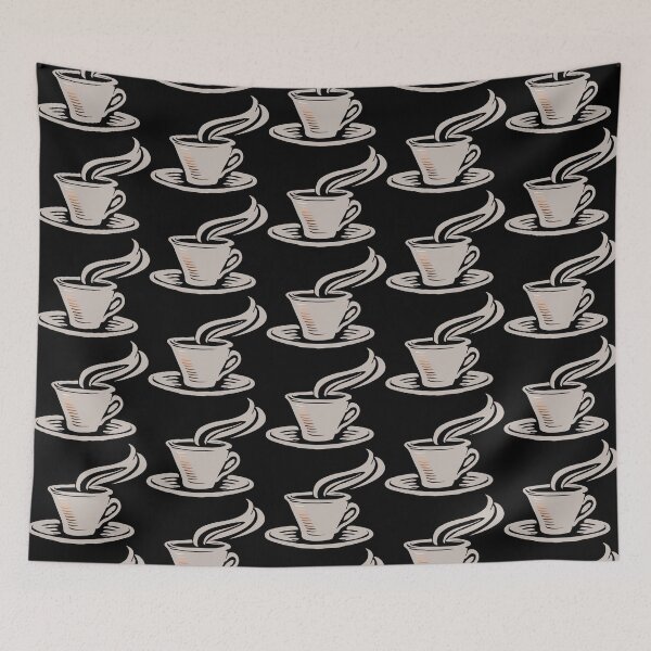 Item preview, Coffee Charging Battery funny energy levels aesthetic coffee cup and saucer with steam - Dark Mode edition designed and sold by Deegital18.
