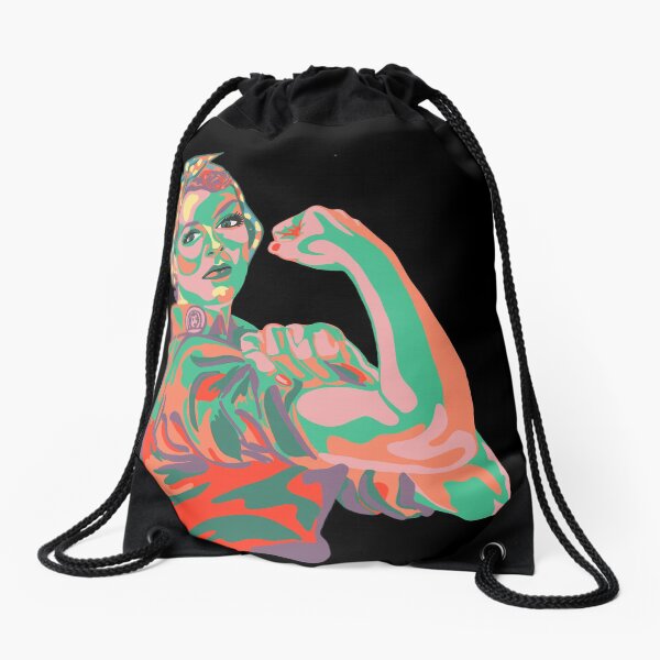 Vista previa del artículo con la obra «Rosie La Remachadora con los colores de los años 40», diseñado y vendido por Unhinged Heather.