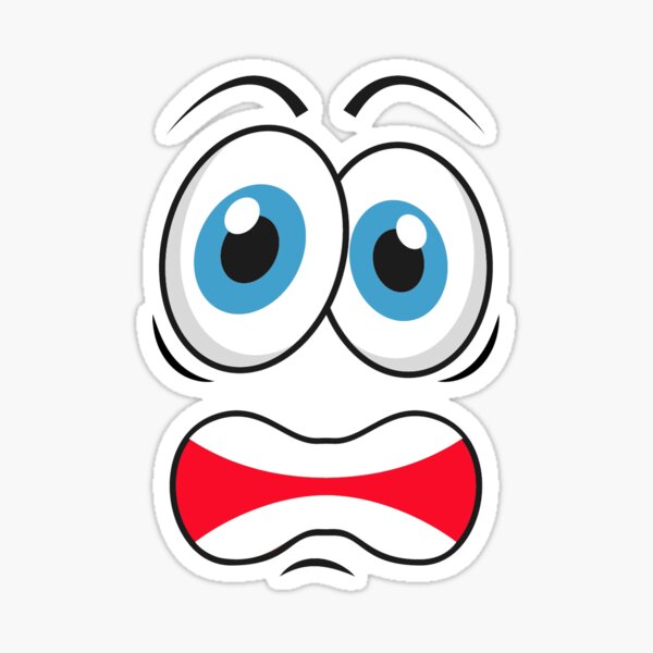 Distressed cartoon face Sticker for Sale by feras hassan