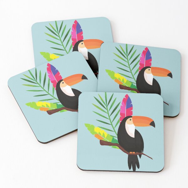 Item preview, Toucan tropical pattern designed and sold by Iojofruits.