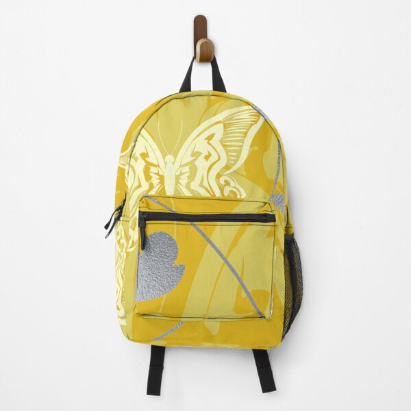 Item preview, Beautiful intricate butterfly pattern for lovers of butterflies. Mustard mellow lemon yellow and silver gray -Caroline Laursen original designed and sold by Caroline Laursen.