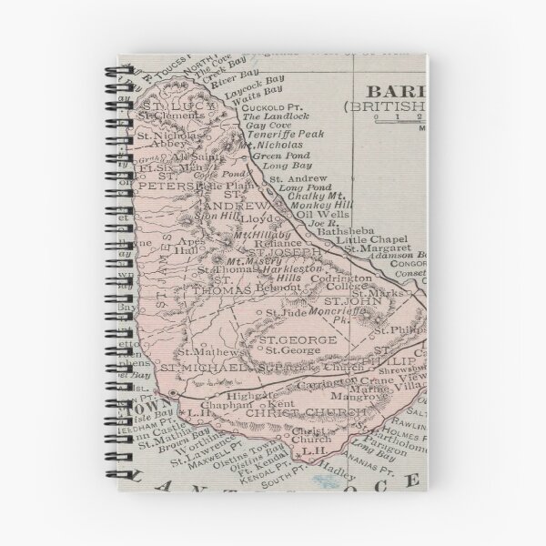Item preview, Old Barbados Map (1912) Vintage Barbadian Island Atlas designed and sold by BravuraMedia.