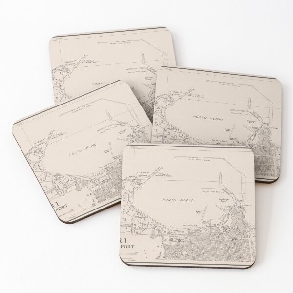 Item preview, Old Bari Italy Map (1943) Vintage Apulia Capital City Atlas designed and sold by BravuraMedia.