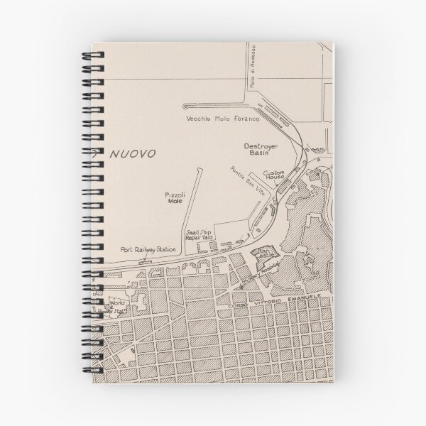 Item preview, Old Bari Italy Map (1943) Vintage Apulia Capital City Atlas designed and sold by BravuraMedia.
