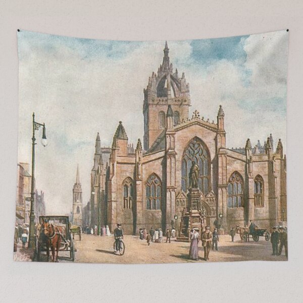 Item preview, Vintage Illustration of St. Giles Cathedral, Edinburgh designed and sold by yourscotland.