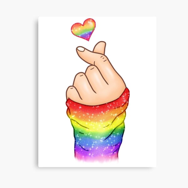 Wandbilder Heart Finger Redbubble