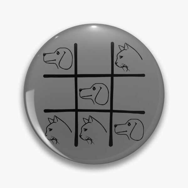 Item preview, Dog Lovers Gifts Dogs and Cats Tic-Tac-Toe Game designed and sold by Crow and Monkey.