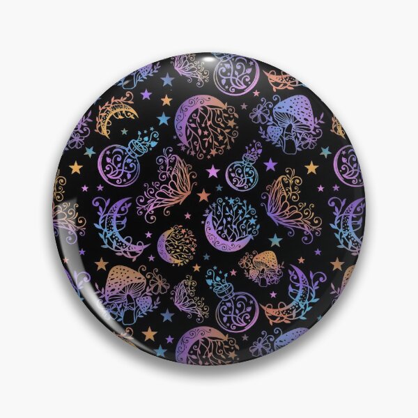 Item preview, Mystical Magic Wicca Fairytale Halloween Pattern Gradient On Black designed and sold by Gsallicat.