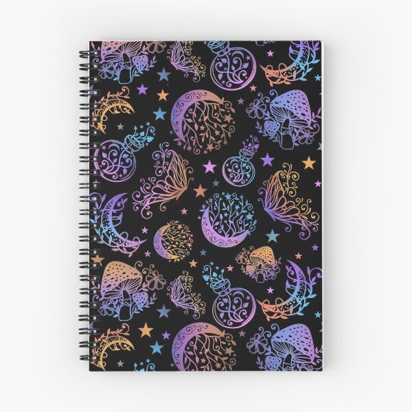 Item preview, Mystical Magic Wicca Fairytale Halloween Pattern Gradient On Black designed and sold by Gsallicat.