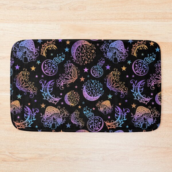 Item preview, Mystical Magic Wicca Fairytale Halloween Pattern Gradient On Black designed and sold by Gsallicat.