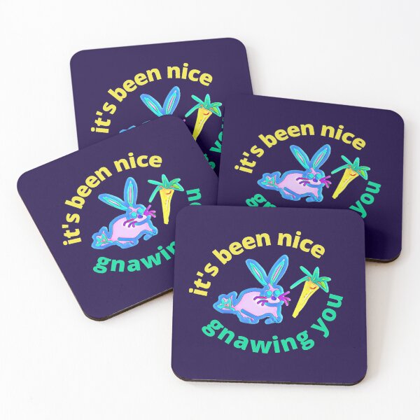 Item preview, It's been nice gnawing you cute rabbit pun designed and sold by DesignsofNote.