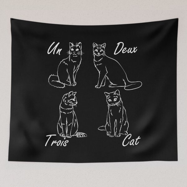 Item preview, Un Deux Trois Cat - French designed and sold by TheInkElephant.