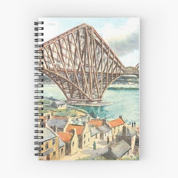Item preview, Vintage Illustration of The Forth Bridge from North Queensferry designed and sold by yourscotland.
