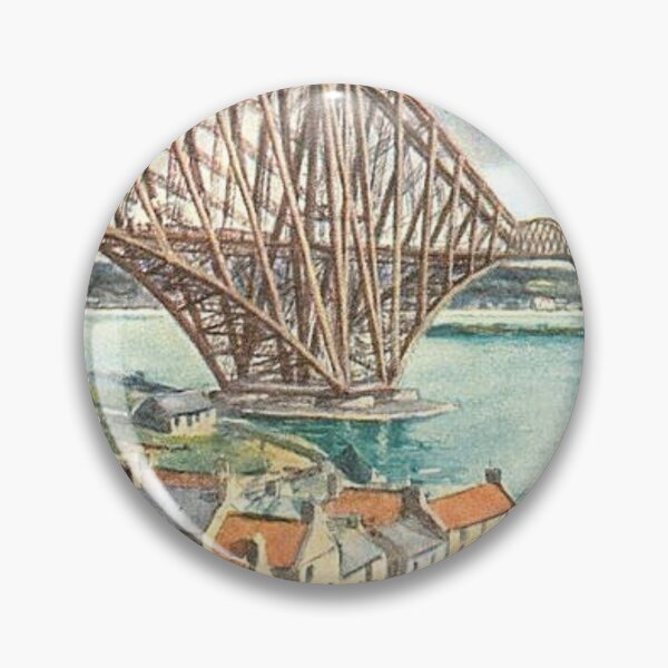 Item preview, Vintage Illustration of The Forth Bridge from North Queensferry designed and sold by yourscotland.