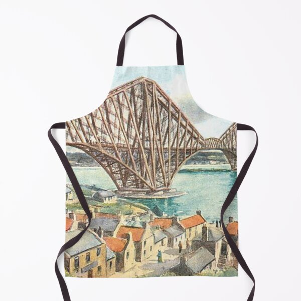 Item preview, Vintage Illustration of The Forth Bridge from North Queensferry designed and sold by yourscotland.