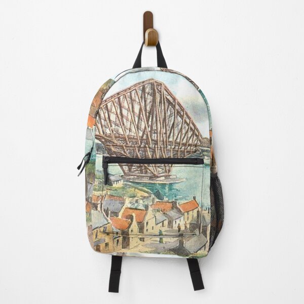 Item preview, Vintage Illustration of The Forth Bridge from North Queensferry designed and sold by yourscotland.