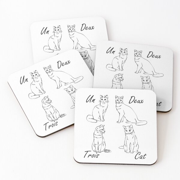 Item preview, Un Deux Trois Cat - French designed and sold by TheInkElephant.