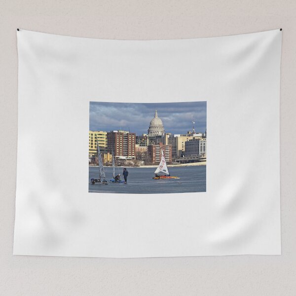 Item preview, Ice boats and Capitol, Madison, Wisconsin 2 designed and sold by StevenRalserPhoto.