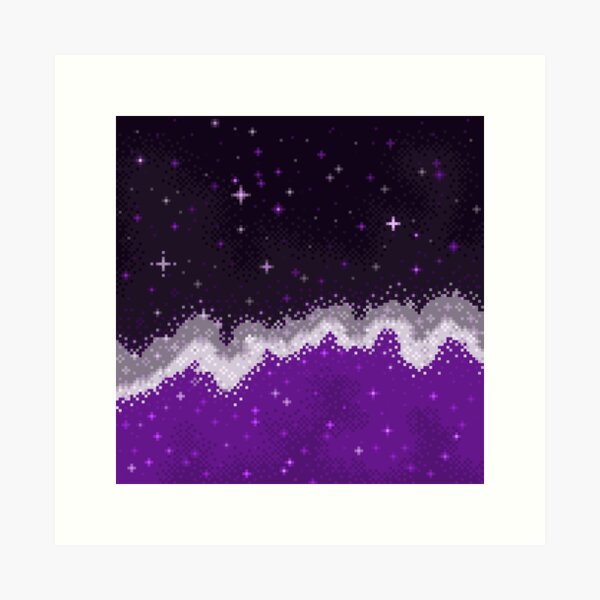 Ace Pride Flag Galaxy Art Print