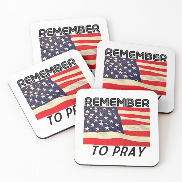 Item preview, REMEMBER to PRAY | Prayer | Take Heart and Pray | USA FLAG | black text designed and sold by Mind-Your-Life.