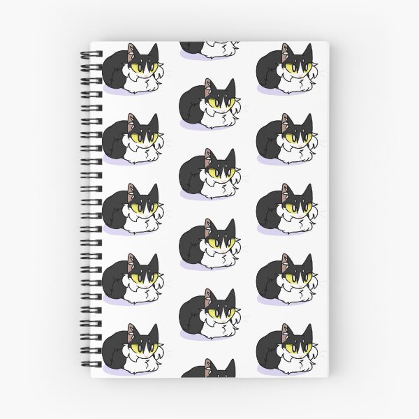 Item preview, Cute fluffy black and white loaf cat design designed and sold by nummiequack.