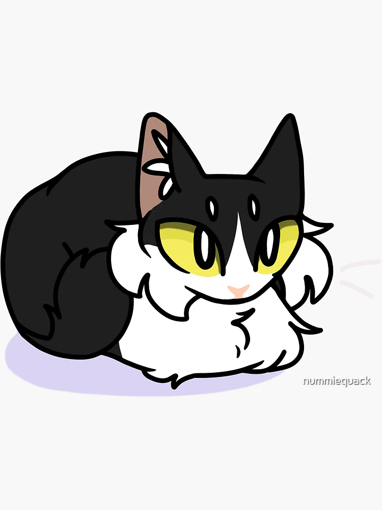 Black Loaf Cat Sticker – moon sheep co.