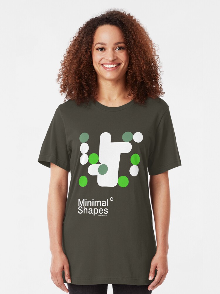 Alternate view of minimal shapes 002 Slim Fit T-Shirt
