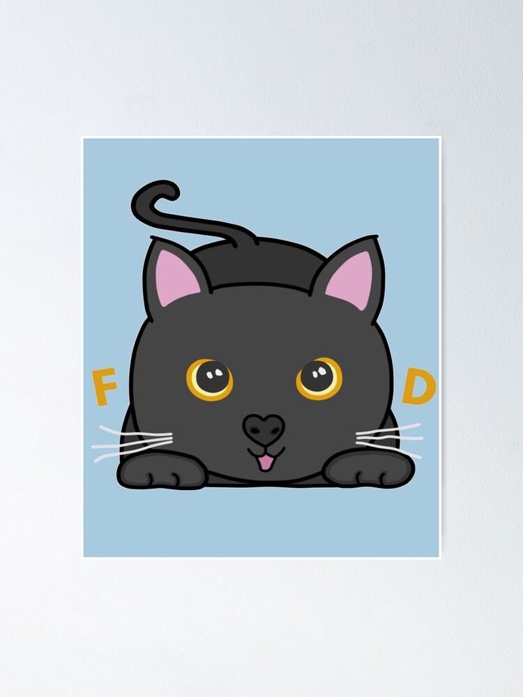 Greedy And Lovely Black Cat Poster For Sale By Smiletem Redbubble 1868