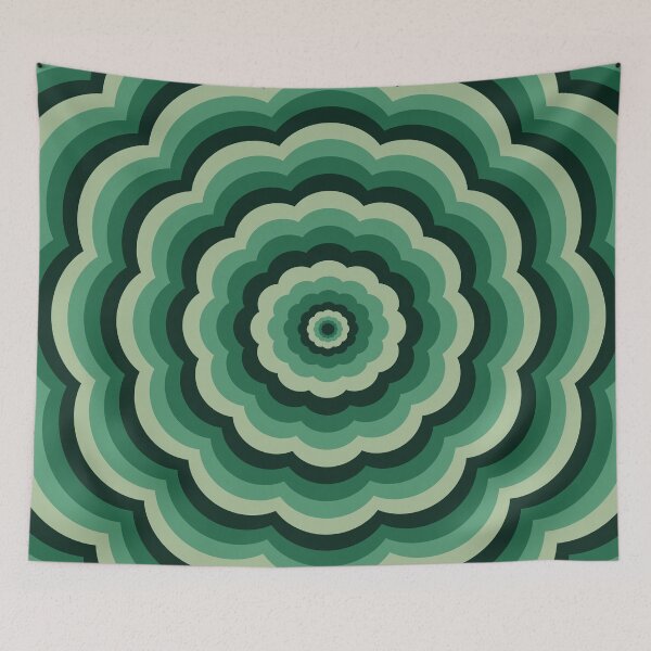 Item preview, Retro Wave - Green Hues designed and sold by Sabina Wiltshire.