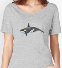 Orca on blue Women's Relaxed Fit T-Shirt