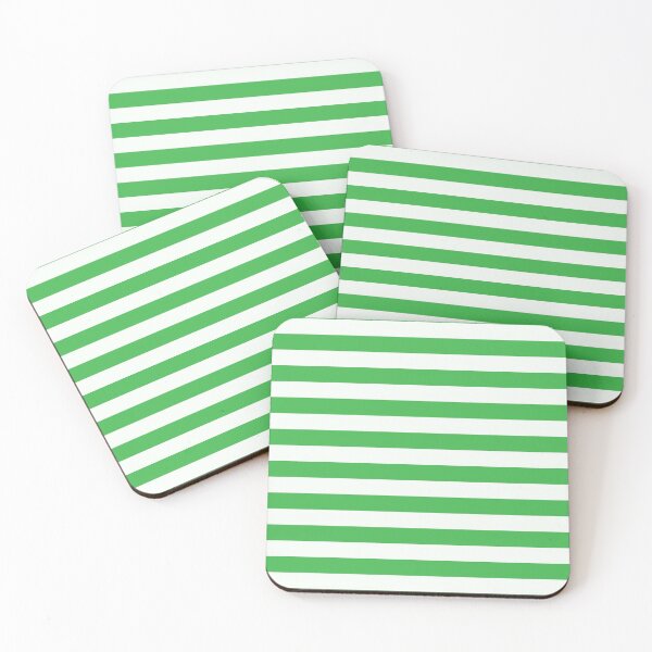 Item preview, Green with White Horizontal Stripes designed and sold by cabgodfrey.