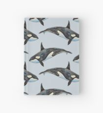 Orca on blue Hardcover Journal