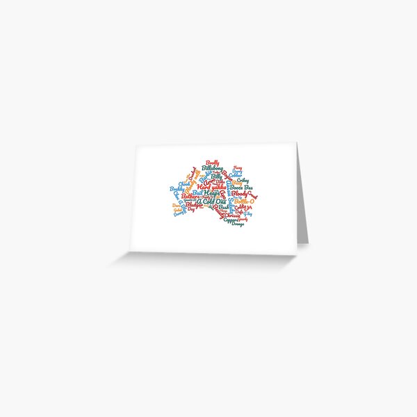 Item preview, Australian Slang Colloquialisms Word Cloud designed and sold by Rhee-Fil.
