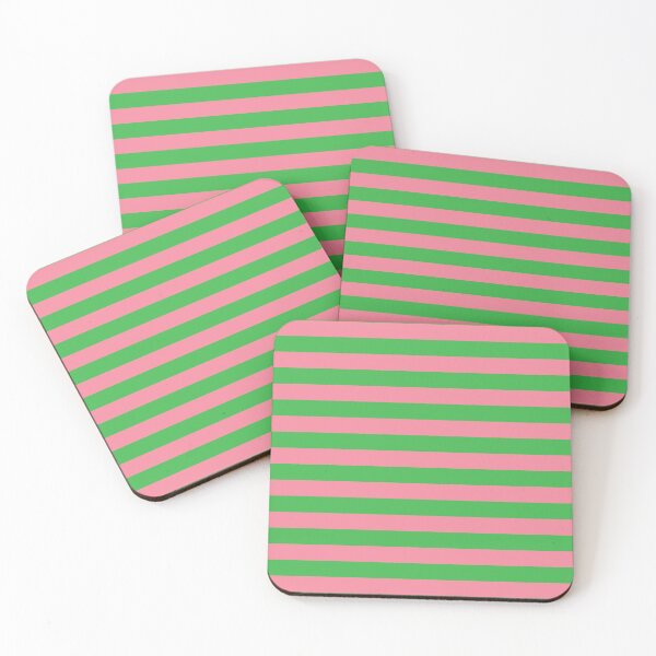 Item preview, Pink and Green Horizontal Stripes designed and sold by cabgodfrey.