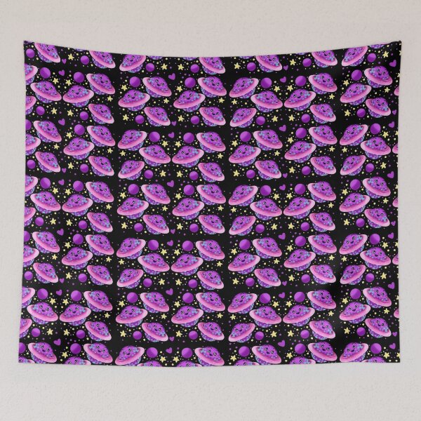 Item preview, A pattern of purple Saturn planets designed and sold by jazzydevil.