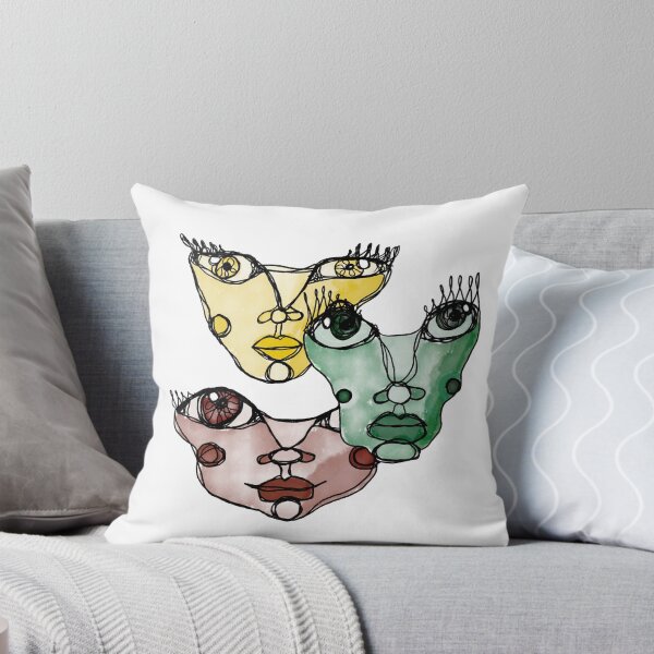 Artikelvorschau, Schöne Trash Line Art Gesichter entworfen und verkauft von illustrabby.