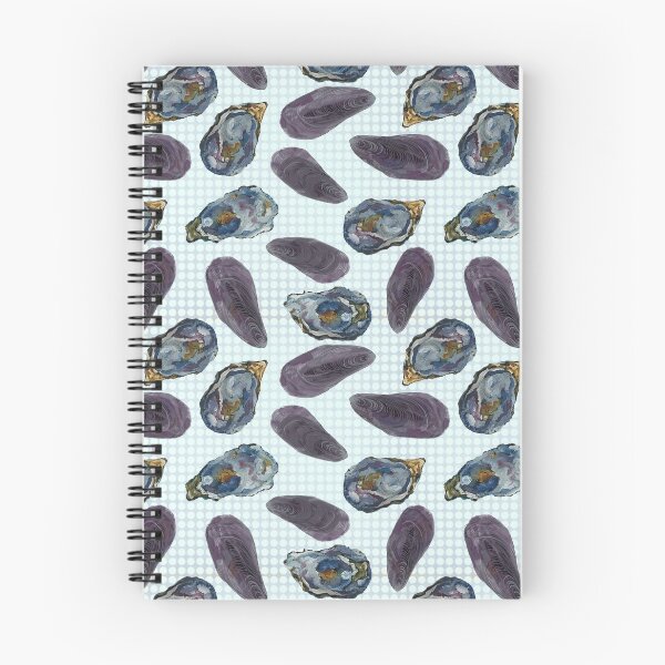 Item preview, Mussels and oysters on dot background  designed and sold by cityette.