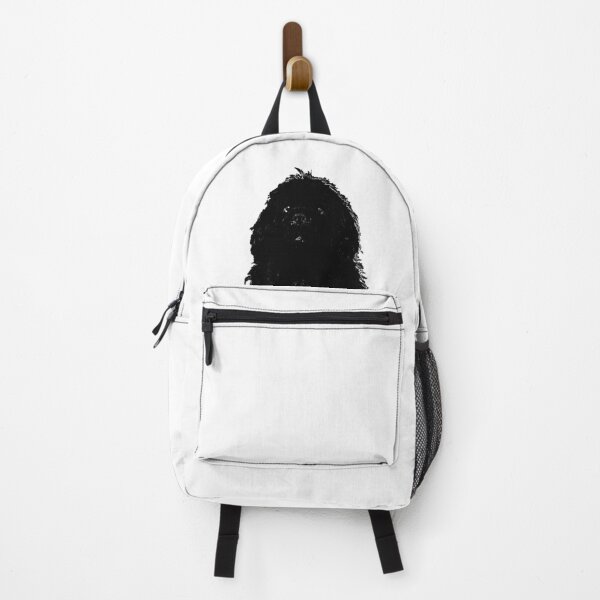 Newfoundland Dog Head Black Backpack