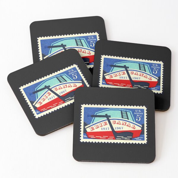 Item preview, Erie Canal 150th Anniversary US Postage Stamp, Erie Canal waterway, friggate, boat, 5 cents US Postage Stamp designed and sold by Nostrathomas66.