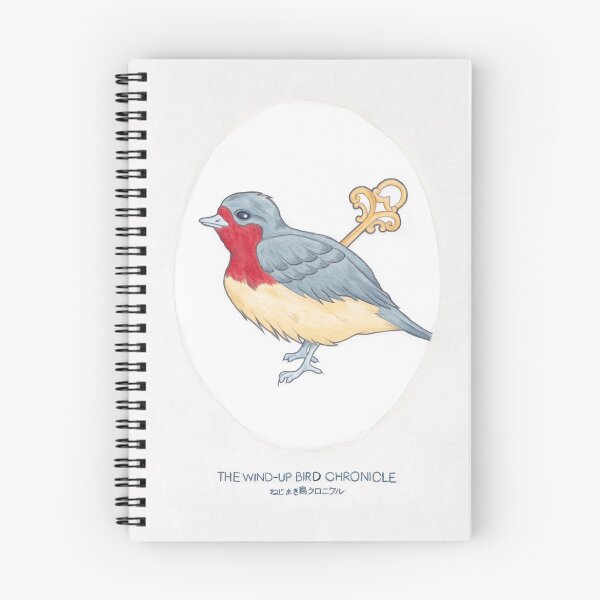 Item preview, Haruki Murakami's The Wind-Up BIrd Chronicle // Illustration of a Bird with a Wind-up Key in Pencil & Watercolour designed and sold by arosecast.