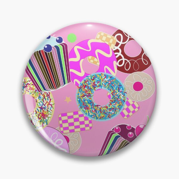 Item preview, All Things Nice! with Cupcakes, Donuts, Biscuits icons on pink icing  designed and sold by Susan Marie Williams.