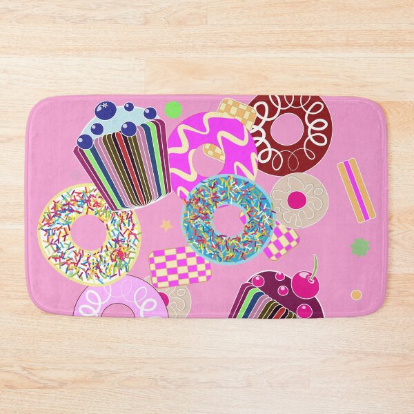 Item preview, All Things Nice! with Cupcakes, Donuts, Biscuits icons on pink icing  designed and sold by Susan Marie Williams.