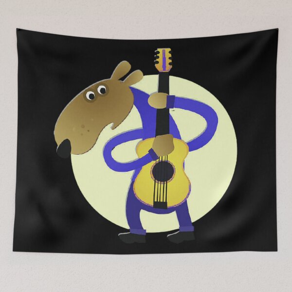 Item preview, Dog play guitar Funny Blue dog designed and sold by Cool Store.
