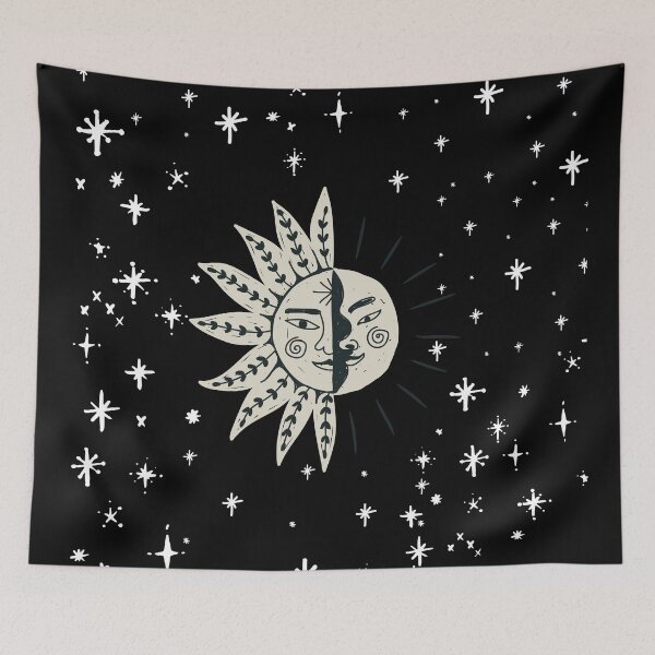 Item preview, sun and moon modern painted art designed and sold by cutecrazytshirt.