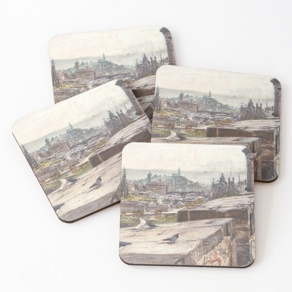 Item preview, Vintage Illustration of the view from Edinburgh Castle designed and sold by yourscotland.