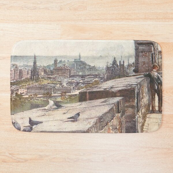 Artikelvorschau, Vintage Illustration der Aussicht vom Edinburgh Castle entworfen und verkauft von yourscotland.