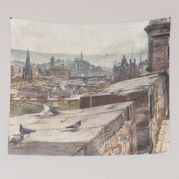 Item preview, Vintage Illustration of the view from Edinburgh Castle designed and sold by yourscotland.