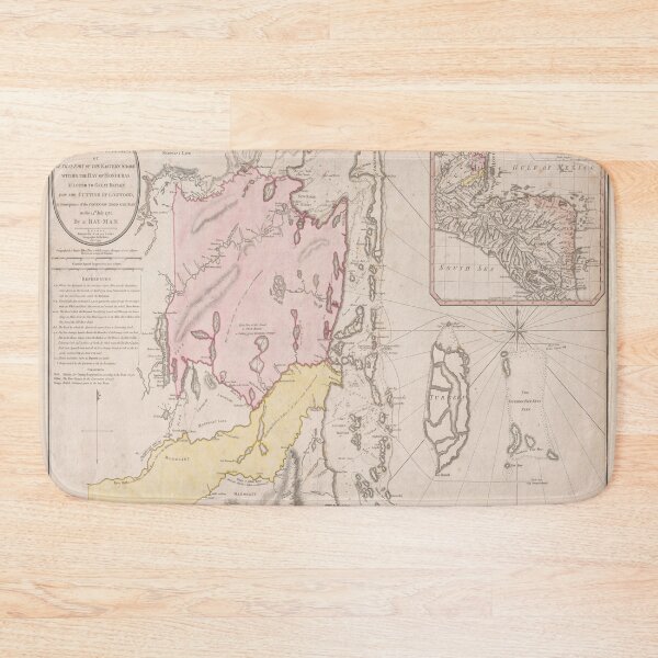 Item preview, Old Belize Map (1786) Vintage Central America Country Atlas designed and sold by BravuraMedia.