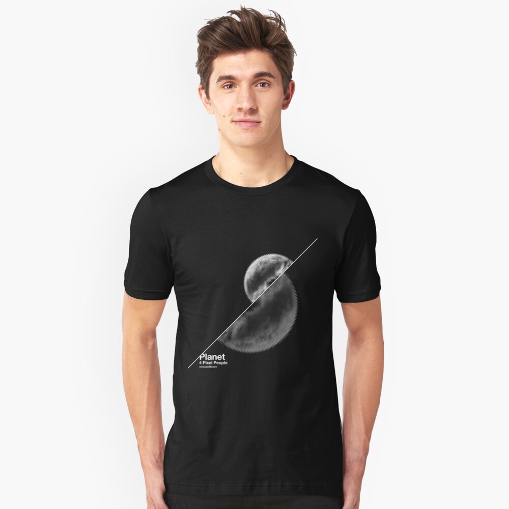 Planet 4 pixel people Slim Fit T-Shirt