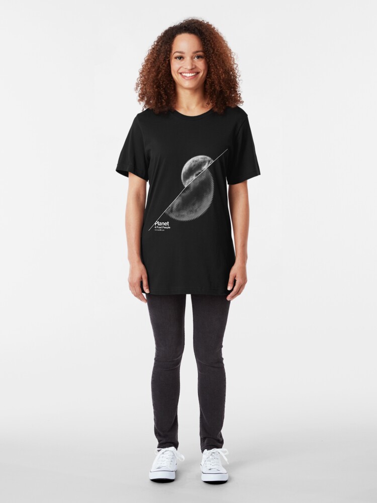 Alternate view of Planet 4 pixel people Slim Fit T-Shirt